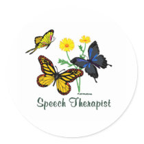 Speech Therapist Butterflies Sticker