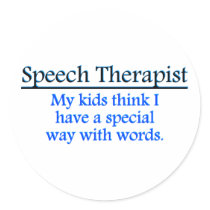 Speech Therapist Round Sticker