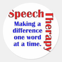 Speech Thereapy Round Stickers