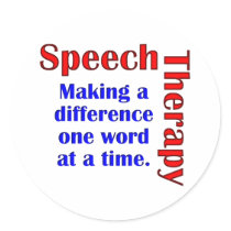 Speech Thereapy Round Stickers