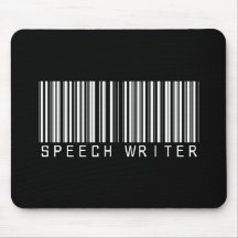 Speech Writer Bar Code Mouse Pad
