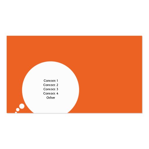 Speechbubble - Business Business Card Template (back side)