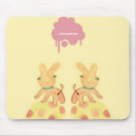 Speechless Bunny Mouse Pad