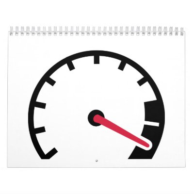 Speed car speedometer wall calendars