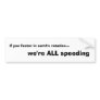 speed demons bumper stickers
