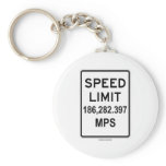 Speed Limit 186,282.397 MPS (Speed Of Light) Keychains
