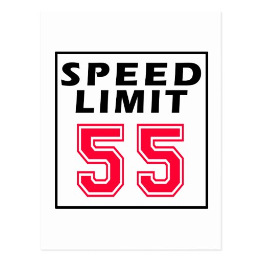 Speed Limit 55 Birthday Designs Postcard Zazzle