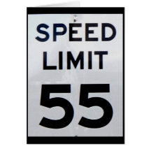 Speed Limit 55  Card