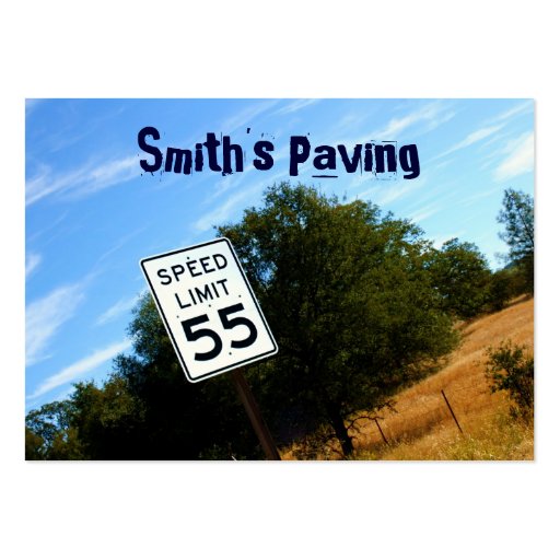 Speed Limit 55 Chubby Business Card (front side)