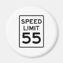 Speed Limit 55 MPH Sign Magnet