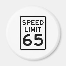 Speed Limit 65 MPH Sign Magnet
