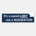 Speed Limit Bumper Stickers
