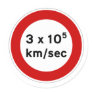 Speed of Light Sign Sticker