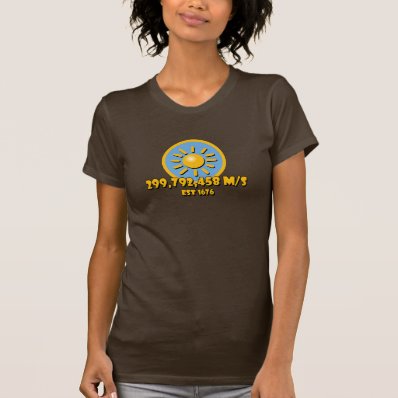 Speed of Light Sun in Blue Circle Tshirt