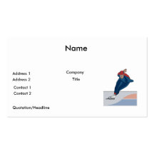 speed skater business card template