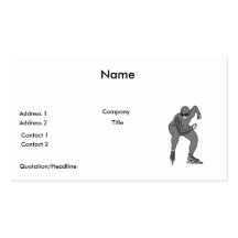 speed skater graphic greys business card template