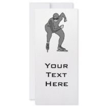 speed skater graphic greys full color rack card