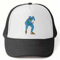 speed skater graphic trucker hats