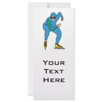 speed skater graphic custom rack card