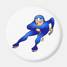 Speed skater - Ice skater Magnets