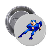 Speed skater - Ice skater Pinback Buttons