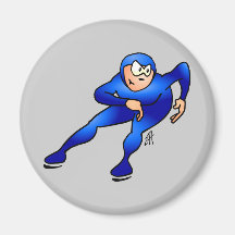 Speed skater - Ice skater Refrigerator Magnet