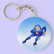 Speed skater keychains