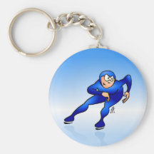 Speed skater key chains