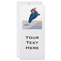 speed skater personalized rack card