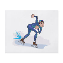 speed skater skating graphic custom flyer