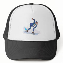 speed skater skating graphic trucker hat