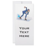 speed skater skating graphic rack card design
