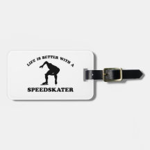 Speed Skater Vector Designs Tags For Luggage