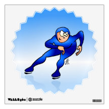 Speed skater wall decals