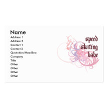 Speed Skating Babe Business Card Templates