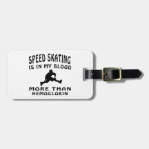 Speed Skating Design Luggage Tag