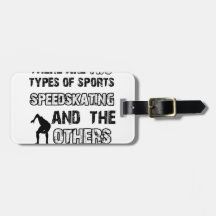 speed skating designs for lovers of the sport tags for luggage