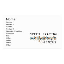Speed Skating Genius Business Card Templates
