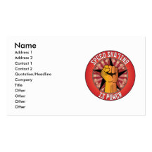 Speed Skating Is Power Business Card Template