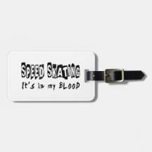 Speed Skating It's in my blood Tag For Bags