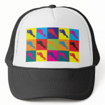 Speed Skating Pop Art Trucker Hats