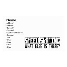 Speed Skating What Else Is There? Business Card Template