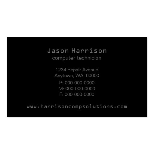 Speed Texture Business Card, Gray (back side)