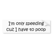 Speeding Bumper Sticker