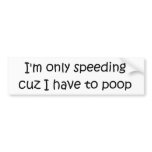 Speeding Bumper Sticker
