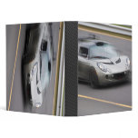 Speeding Sports Car 3 Ring Binder