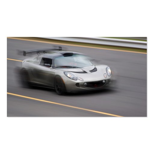 Speeding Sports Car Business Card Template (front side)