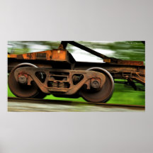 Speeding Steel Wheels Print