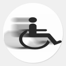 Speeding Wheelchair Sticker