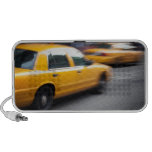 speeding, taxi, cab, yellow, city, driving, car,